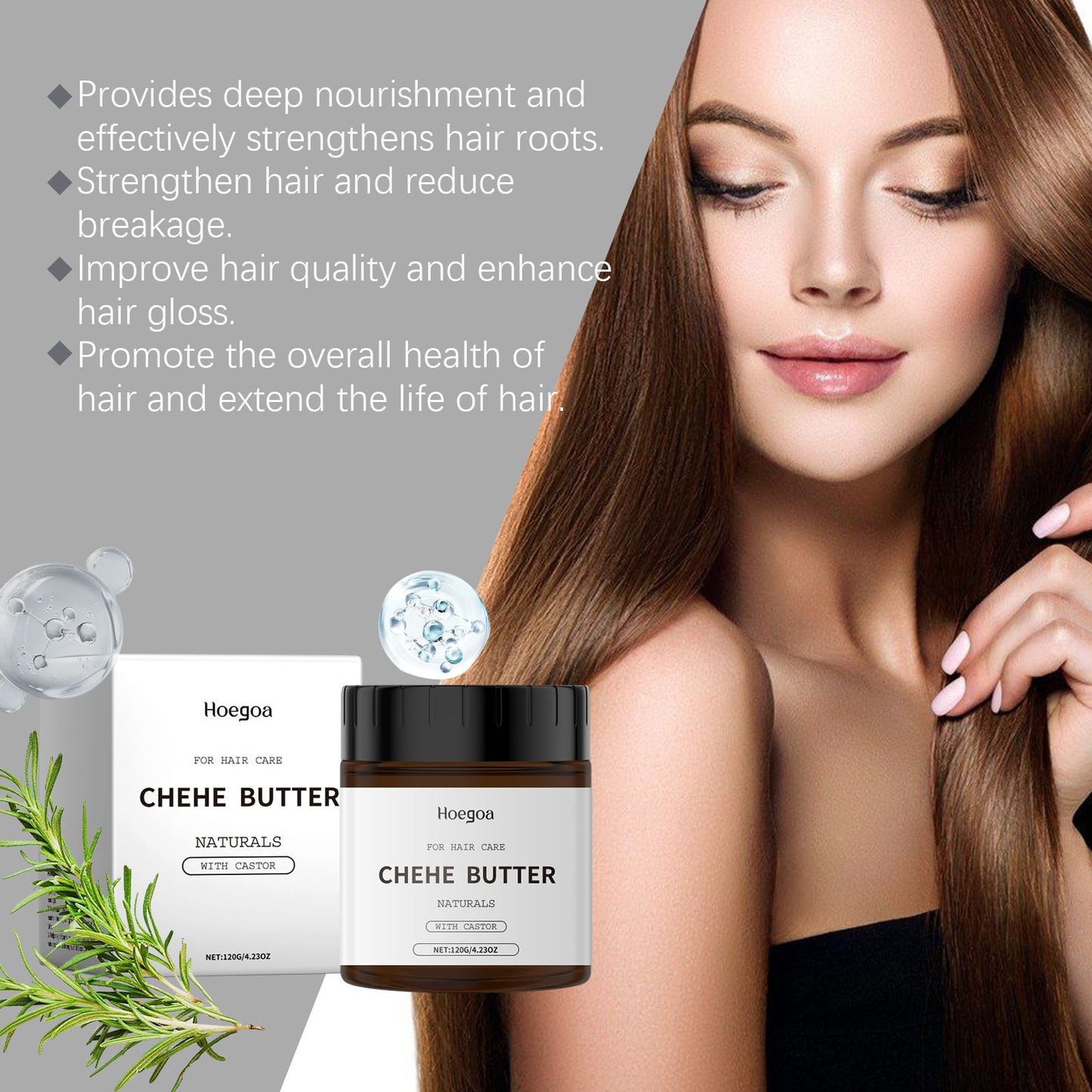Maschera per Capelli all'Olio di Ricino Trattamento Nutriente