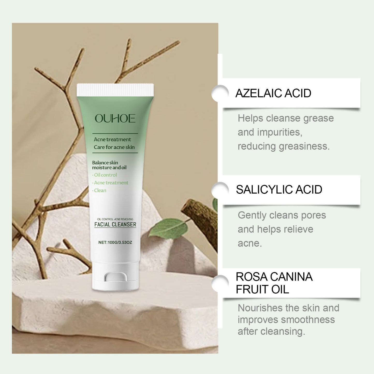Detergente Viso Quotidiano per la Cura della Pelle