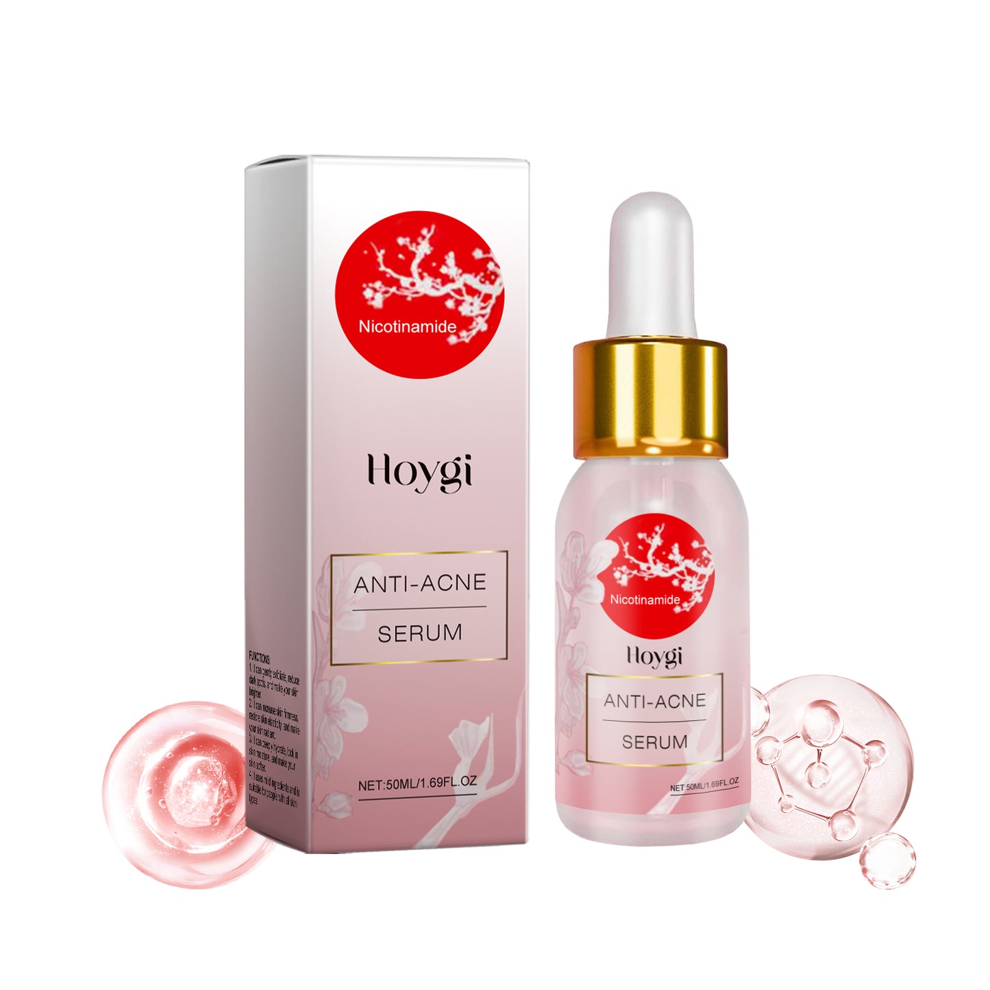 Siero anti-acne Hoygi alla nicotinamide Siero delicato anti-acne Migliora l'acne Siero idratante riparatore