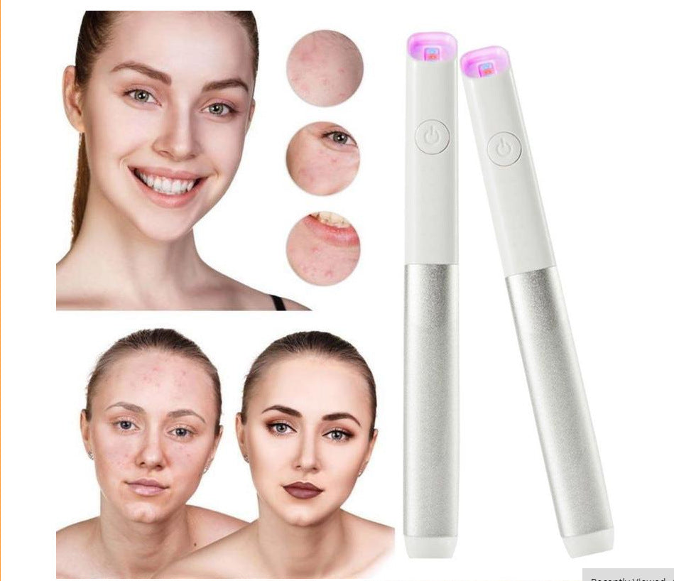 Penne per acne Strumento di riabilitazione delle cicatrici da acne Bellezza del viso LED a luce rossa e blu Apparecchio antiacne