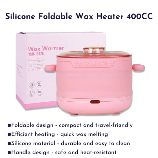 Scaldacera Portatile Pieghevole in Silicone, Facile da Pulire, per Cera Dura, Trattamenti di Ceretta a Casa
