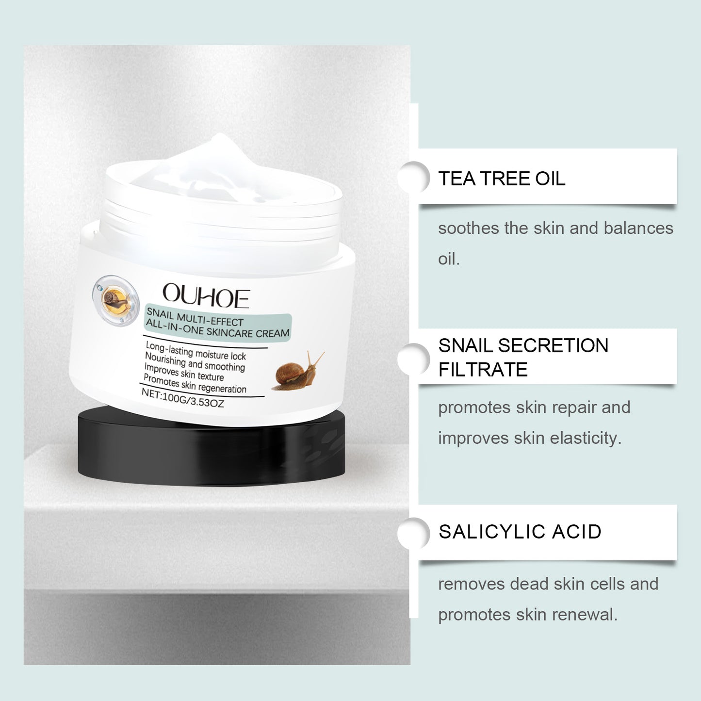 Crema viso multi-azione con bava di lumaca
