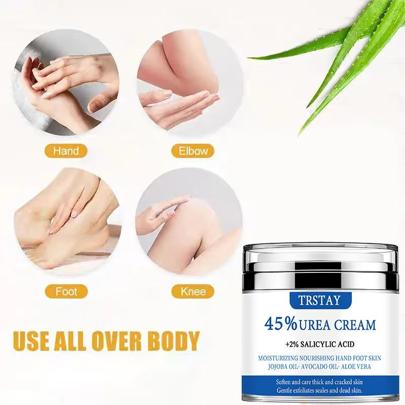 Crema all'urea al 45% + acido salicilico al 2% TRSTAY idrata e nutre la pelle di mani e piedi con olio di jojoba, olio di avocado e aloe vera