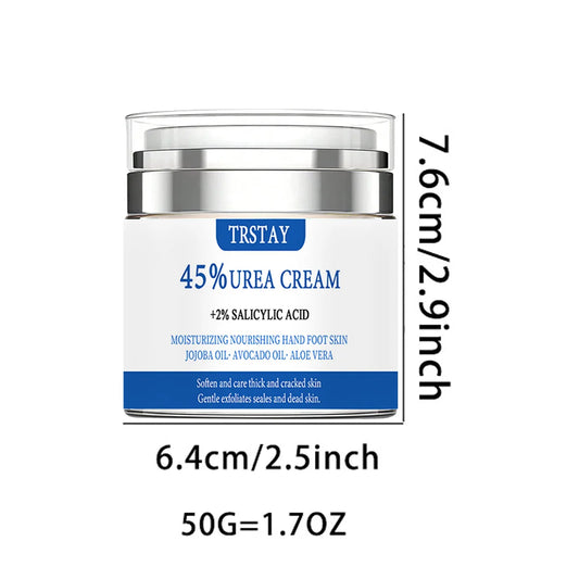 TRSTAY 45% urea cream+2% salicylic acid moisturizes and nourishes hand and foot skin with jojoba oil, avocado oil, and aloe vera