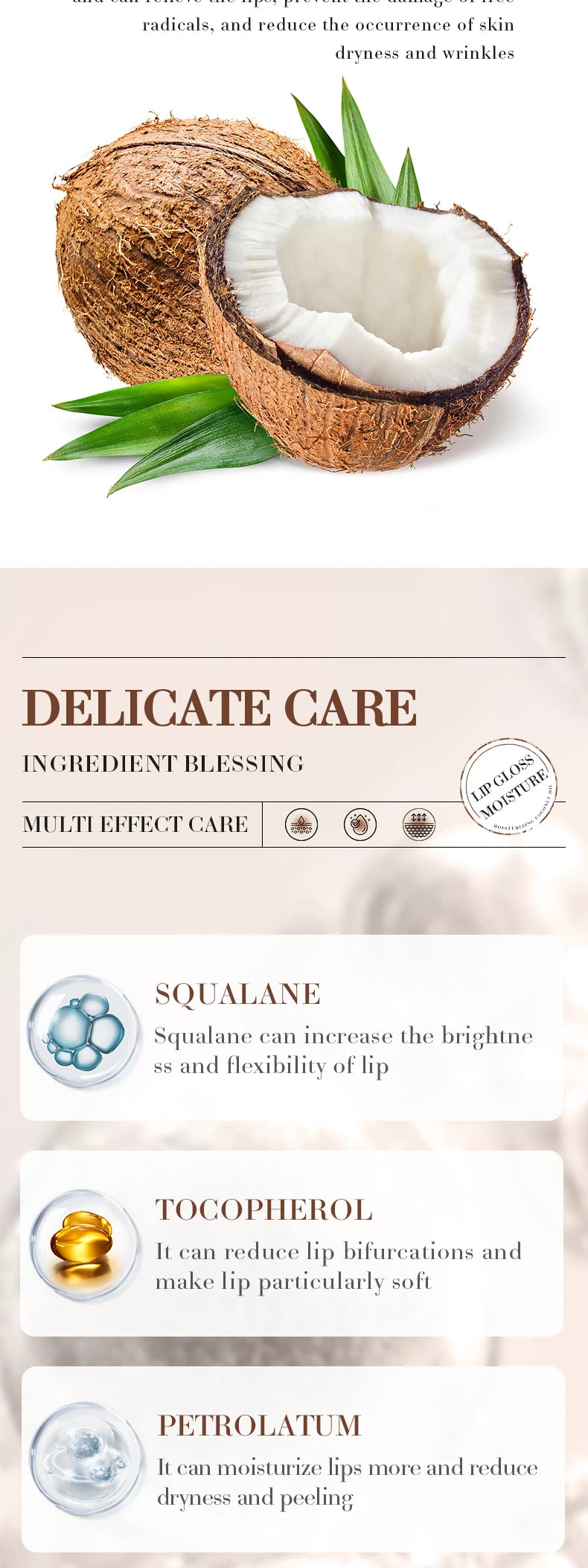 Balsamo Labbra al Cocco Nutrizione e Idratazione Duratura per Uomini e Donne Cura Quotidiana Balsamo Labbra Idratante Riparatore per Labbra Secche e Screpolate