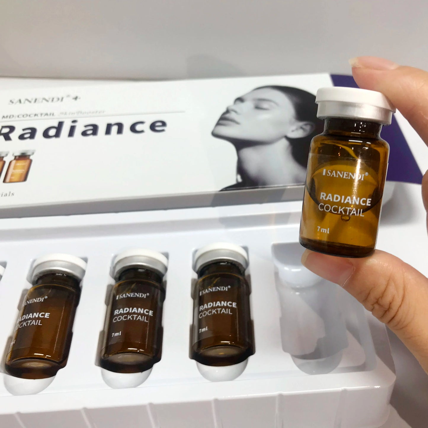 SANENDI Cocktail Formula Siero Radiance Skinbooster Anti-età Essenza al Collagene Rassodante Illuminante Vitamine Cosmetico Coreano
