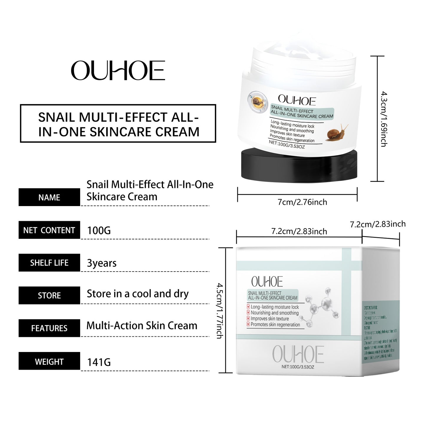 Crema viso multi-azione con bava di lumaca