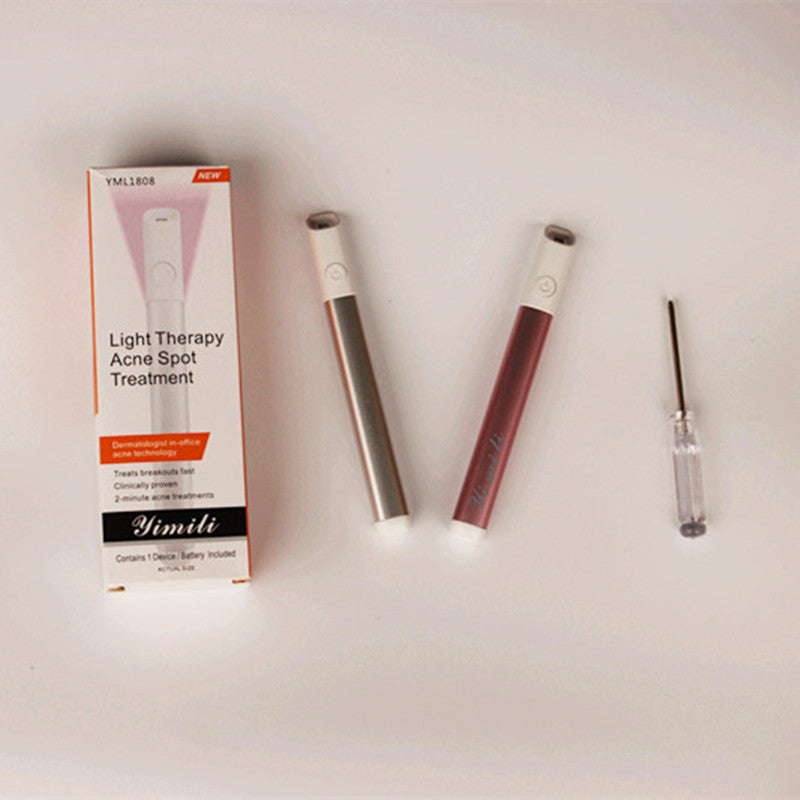 Penne per acne Strumento di riabilitazione delle cicatrici da acne Bellezza del viso LED a luce rossa e blu Apparecchio antiacne