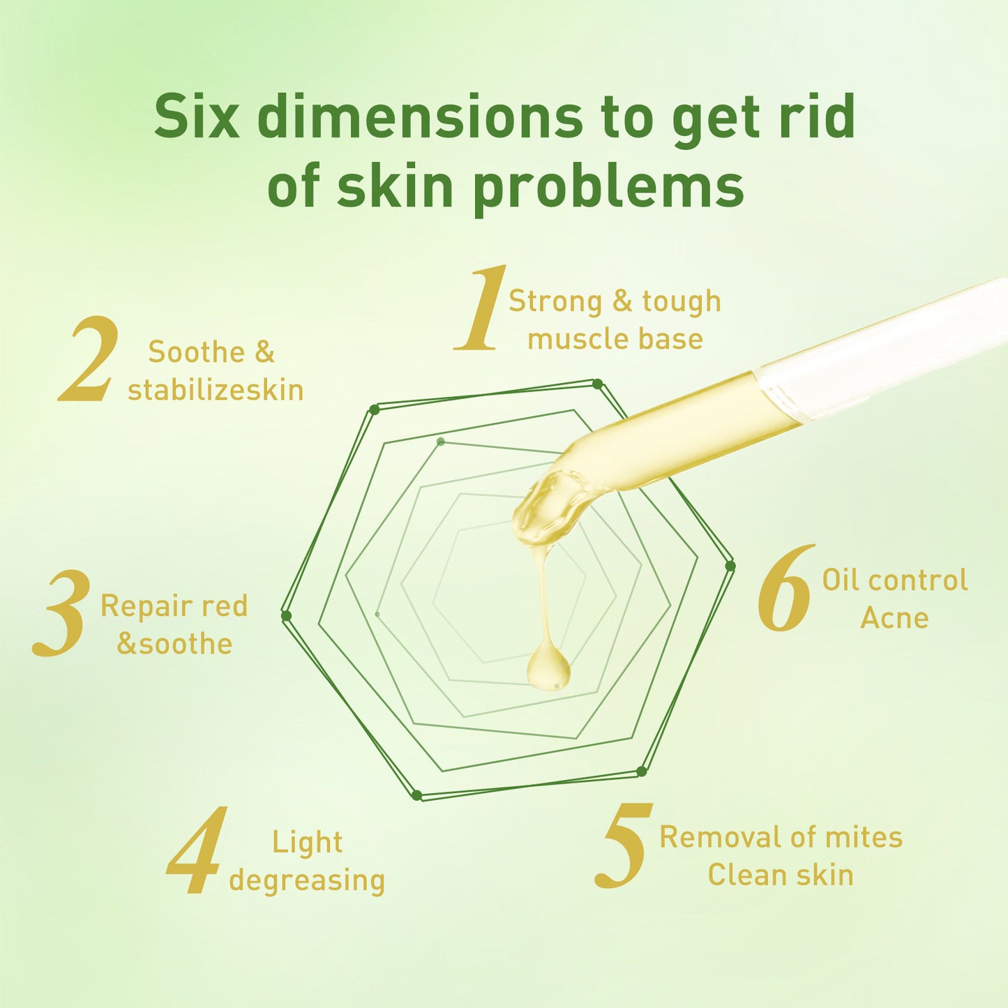 Rimuovi l'olio per il viso, idratante delicato per l'acne, liquido riparatore per i segni dell'acne, olio essenziale per eliminare i segni dell'acne.