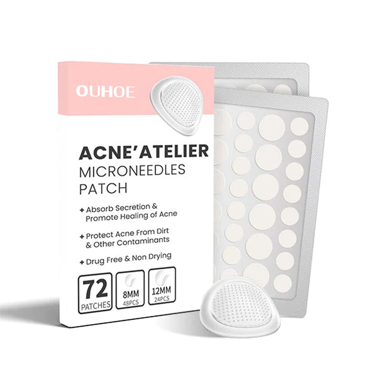 OUHOE Acne Patch Ripara l'Acne, Riduce il Rossore, Pulisce i Pori e Idrata